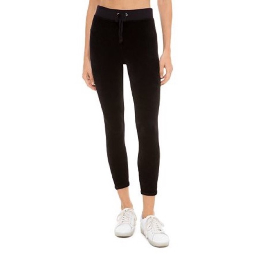 Juicy Couture Rodeo Drive Stretch Velour Black Leggings. Size Small